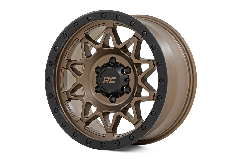 Rough Country Rough Country 78 Series Wheel | Simulated Beadlock | Bronze/Black | 18x9 | 6x135 | -12mm 78181217 - Main Pro...