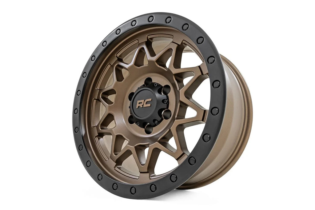 Rough Country Rough Country 78 Series Wheel | Simulated Beadlock | Bronze/Black | 18x9 | 6x5.5 | +0mm 78180912 - Back View