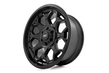 Load image into Gallery viewer, Rough Country Rough Country 80 Series Wheel | One-Piece | Semi Gloss Black | 20x9 | 6x135 | -12mm 80201217A - Back View