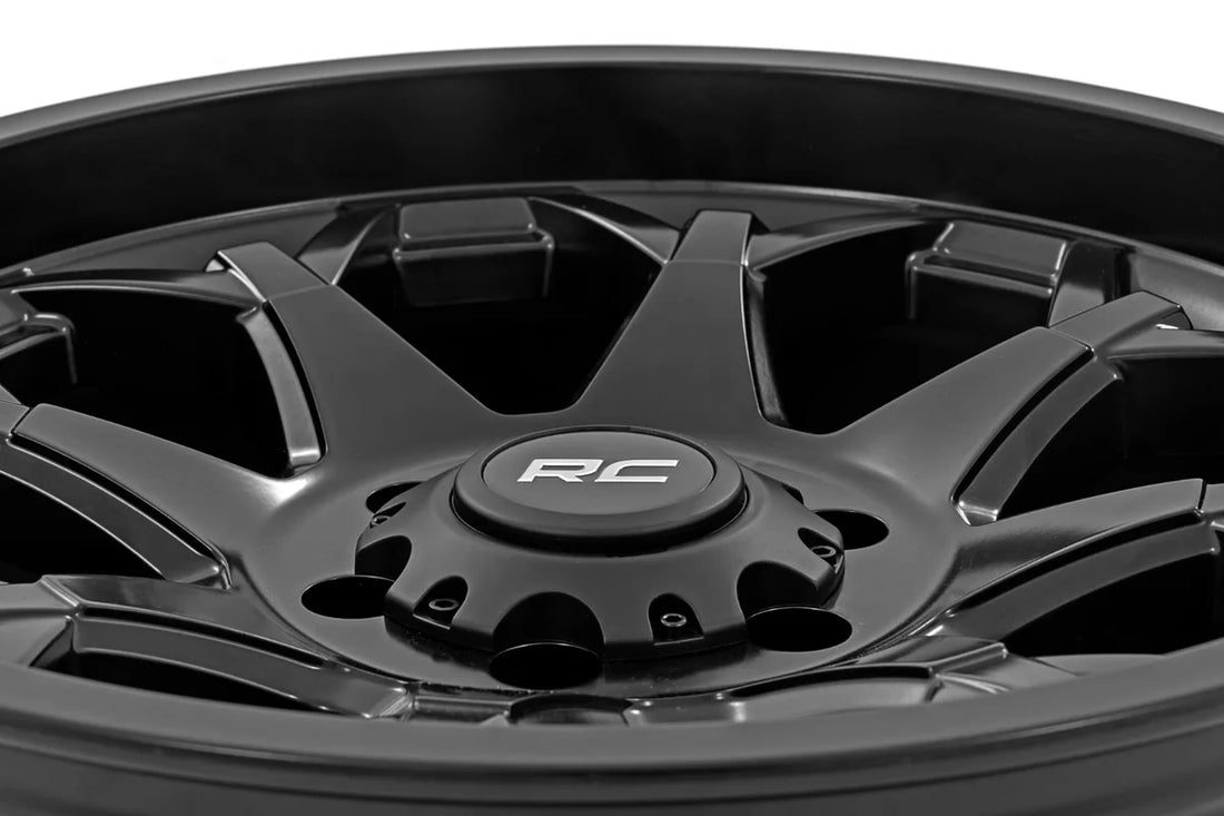 Rough Country Rough Country 80 Series Wheel | One-Piece | Semi Gloss Black | 20x10 | 5x5 | -19mm 80201813A - Additional Vi...