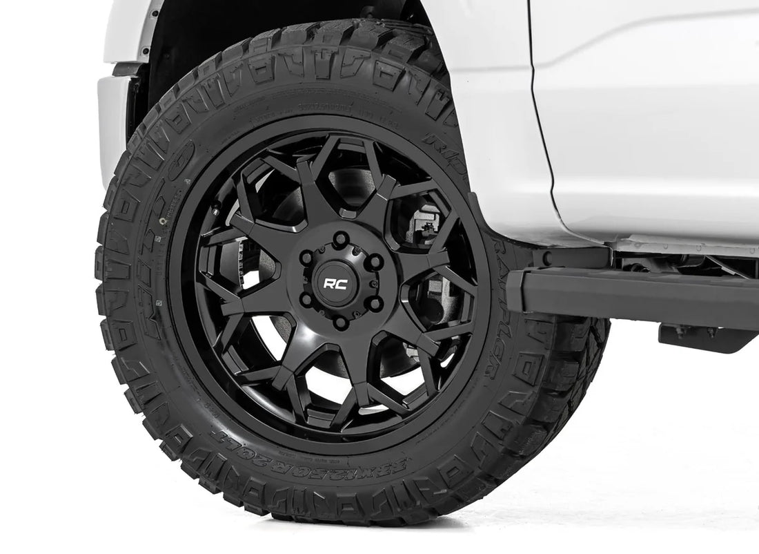 Rough Country Rough Country 80 Series Wheel | One-Piece | Semi Gloss Black | 20x10 | 5x5 | -19mm 80201813A - Additional Vi...
