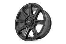 Load image into Gallery viewer, Rough Country Rough Country 81 Series Wheel | One-Piece | Semi Gloss Black | 20x9 | 6x135 | 0mm 81200917A - Back View