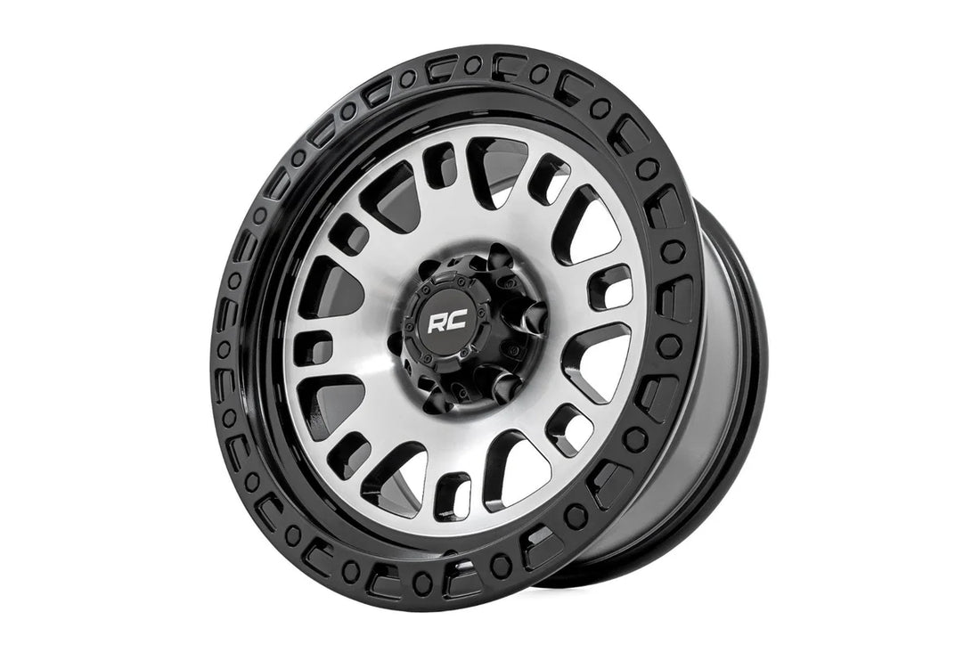 Rough Country Rough Country 82 Series Wheel | One-Piece | Machined Semi Gloss Black | 17x9 | 5x5 | -12mm 82170918M - Insta...
