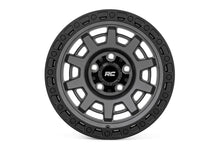 Load image into Gallery viewer, Rough Country Rough Country 85 Series Wheel | One-Piece | Gunmetal Gray/Black | 15x8 | 5x4.5 | -19mm - Side View