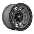 Load image into Gallery viewer, Rough Country Rough Country 85 Series Wheel | One-Piece | Gunmetal Gray/Black | 15x8 | 5x5.5 | -19mm - Installation View