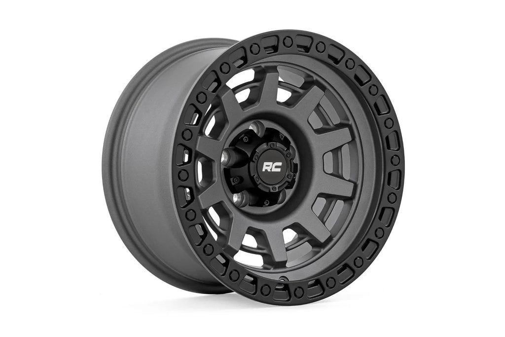 Rough Country Rough Country 85 Series Wheel | One-Piece | Gunmetal Gray/Black | 15x8 | 5x5.5 | -19mm - Installation View