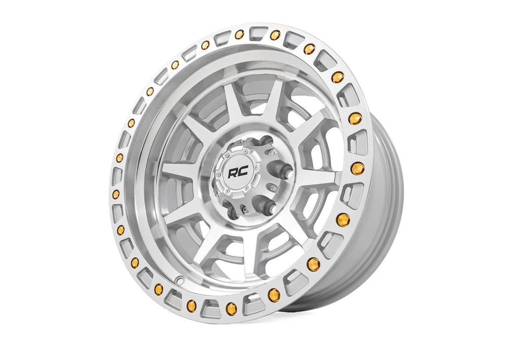 Rough Country Rough Country 85 Series Wheel | Simulated Beadlock | Full Machine | 17x9 | 5x5 | -12mm 85170918C - Back View