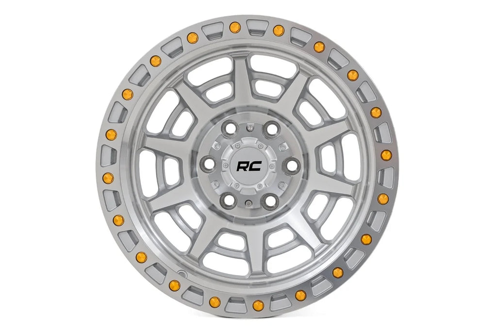 Rough Country Rough Country 85 Series Wheel | Simulated Beadlock | Full Machine | 17x9 | 6x5.5 | -12mm 85170912C - Side View