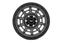 Load image into Gallery viewer, Rough Country Rough Country 85 Series Wheel | Simulated Beadlock | Gunmetal Gray/Black | 17x9 | 6x5.5 |+25mm - Side View