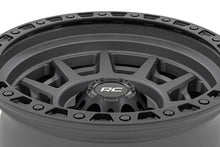 Load image into Gallery viewer, Rough Country Rough Country 85 Series Wheel | Simulated Beadlock | Gunmetal Gray/Black | 17x9 | 6x5.5 |+25mm - Back View