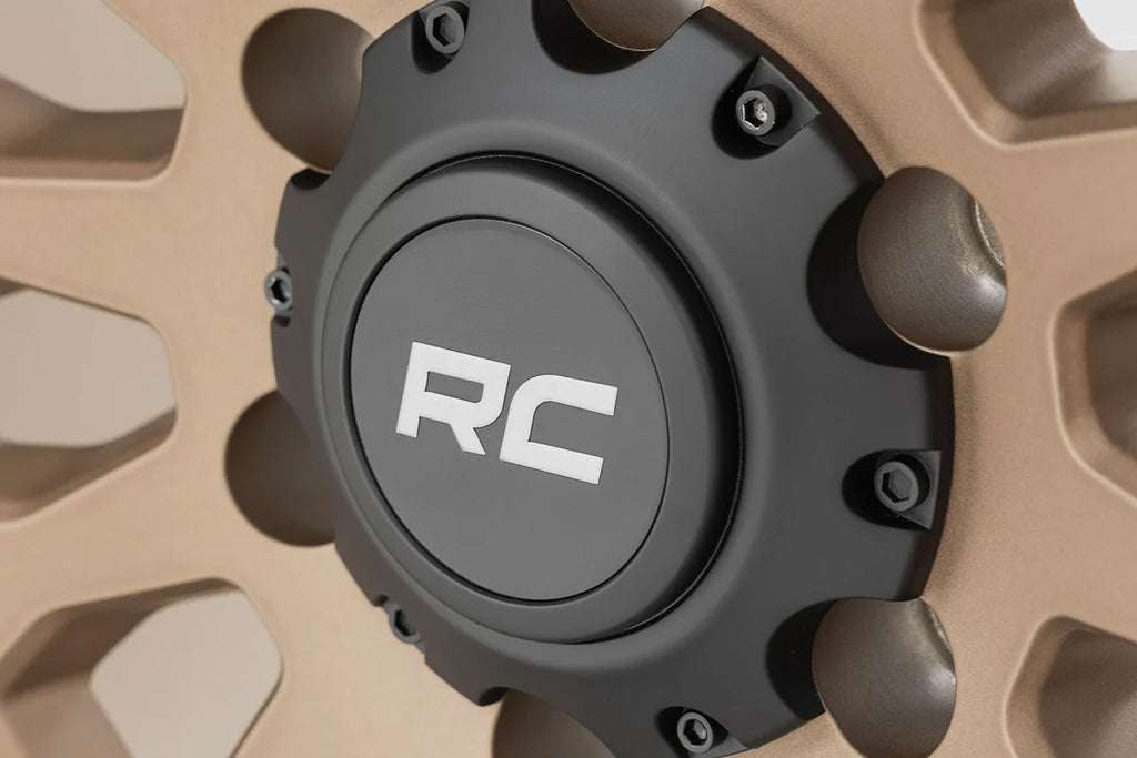 Rough Country Rough Country 87 Series Wheel | Simulated Beadlock | Bronze/Black | 17x8.5 | 6x5.5 |+25mm - Side View