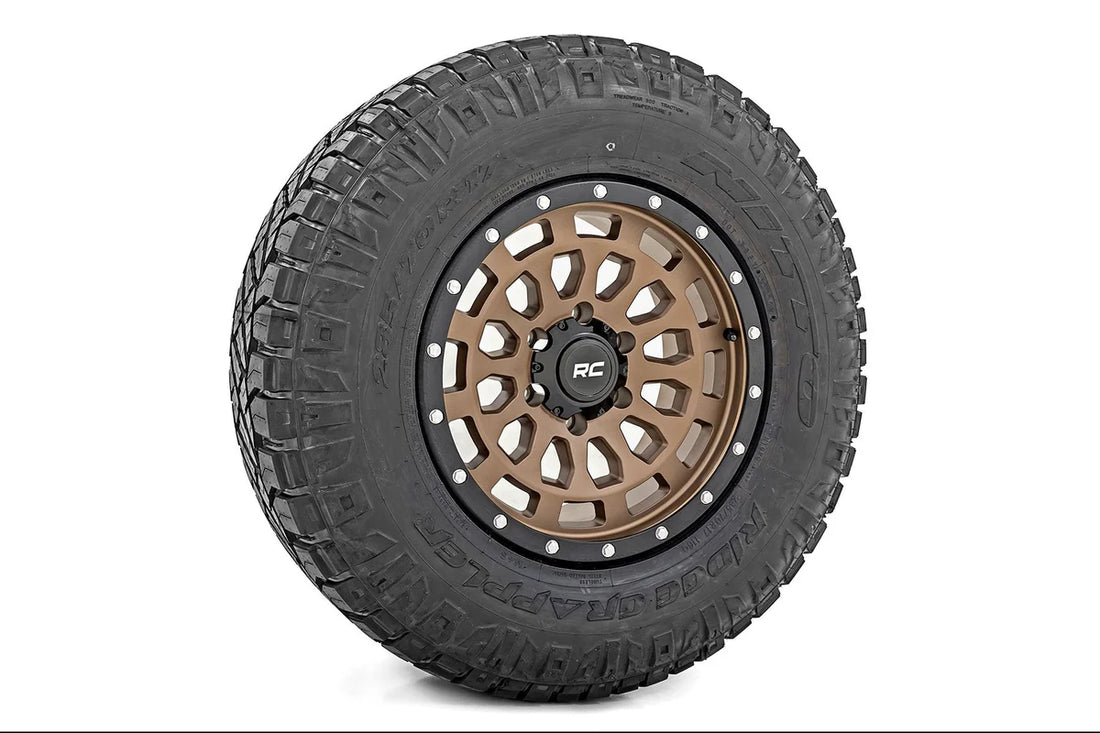 Rough Country Rough Country 87 Series Wheel | Simulated Beadlock | Bronze/Black | 17x8.5 | 6x5.5 |+25mm - Back View