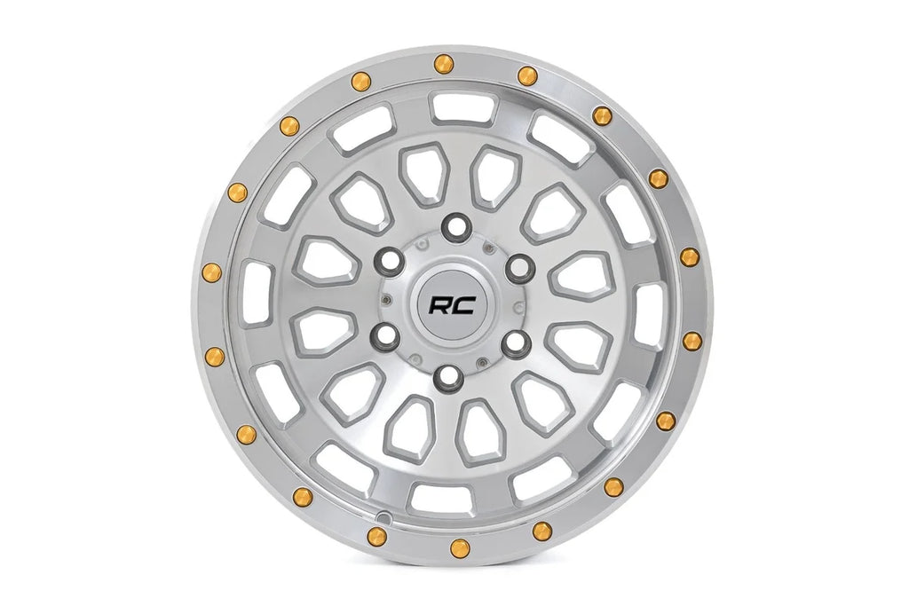 Rough Country Rough Country 87 Series Wheel | Simulated Beadlock | Full Machine | 17x8.5 | 5x5 | +0mm - Side View