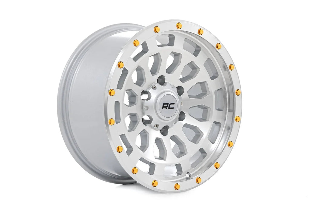 Rough Country Rough Country 87 Series Wheel | Simulated Beadlock | Full Machine | 17x8.5 | 5x5 | +0mm - Installation View