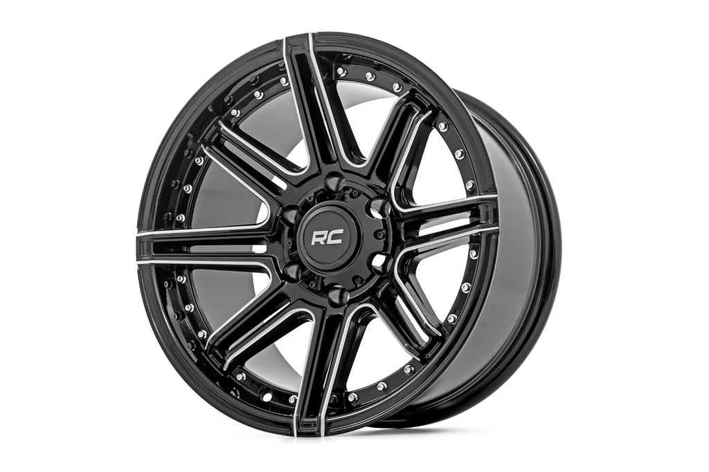 Rough Country Rough Country 88 Series Wheel | One-Piece | Gloss Black | 17x9 | 5x5 | -12mm 88170918 - Installation View
