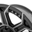 Load image into Gallery viewer, Rough Country Rough Country 89 Series Wheel | One-Piece | Black Machined Gun Metal | 17x9 | 5x4.5 | -12mm 89170913 - Side ...