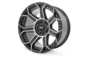 Rough Country Rough Country 89 Series Wheel | One-Piece | Black Machined Gun Metal | 17x9 | 5x5 | -12mm 89170918 - Main Pr...
