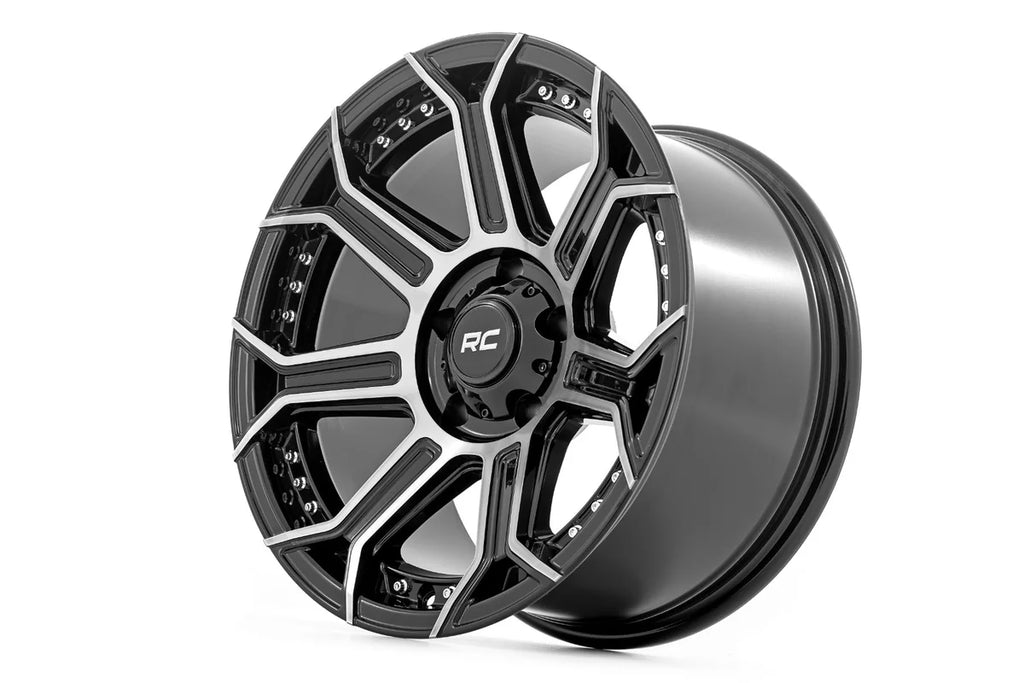 Rough Country Rough Country 89 Series Wheel | One-Piece | Black Machined Gun Metal | 17x9 | 5x5 | -12mm 89170918 - Back View