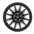 Load image into Gallery viewer, Rough Country Rough Country 90 Series Wheel | One-Piece | Gloss Black w/machined spokes | 18x9 | 6x5.5 | -12mm 90181212M - Side Vie...