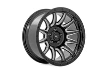 Load image into Gallery viewer, Rough Country Rough Country 90 Series Wheel | One-Piece | Gloss Black w/machined spokes | 18x9 | 6x5.5 | -12mm 90181212M - Back Vie...