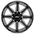 Load image into Gallery viewer, Rough Country Rough Country 91M Series Wheel | One-Piece | Gloss Black | 20x12 | 8x180 | -44mm 91201206M - Side View