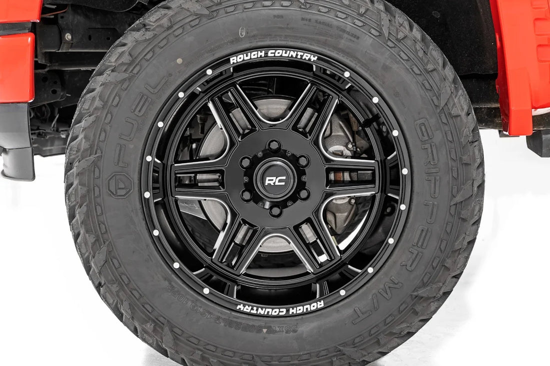 Rough Country Rough Country 92 Series Wheel | Machined One-Piece | Gloss Black | 22x12 | 6x5.5 | -44mm 92221212 - Addition...