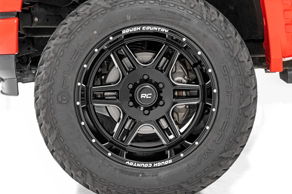 Rough Country Rough Country 92 Series Wheel | Machined One-Piece | Gloss Black | 22x12 | 6x5.5 | -44mm 92221212 - Addition...
