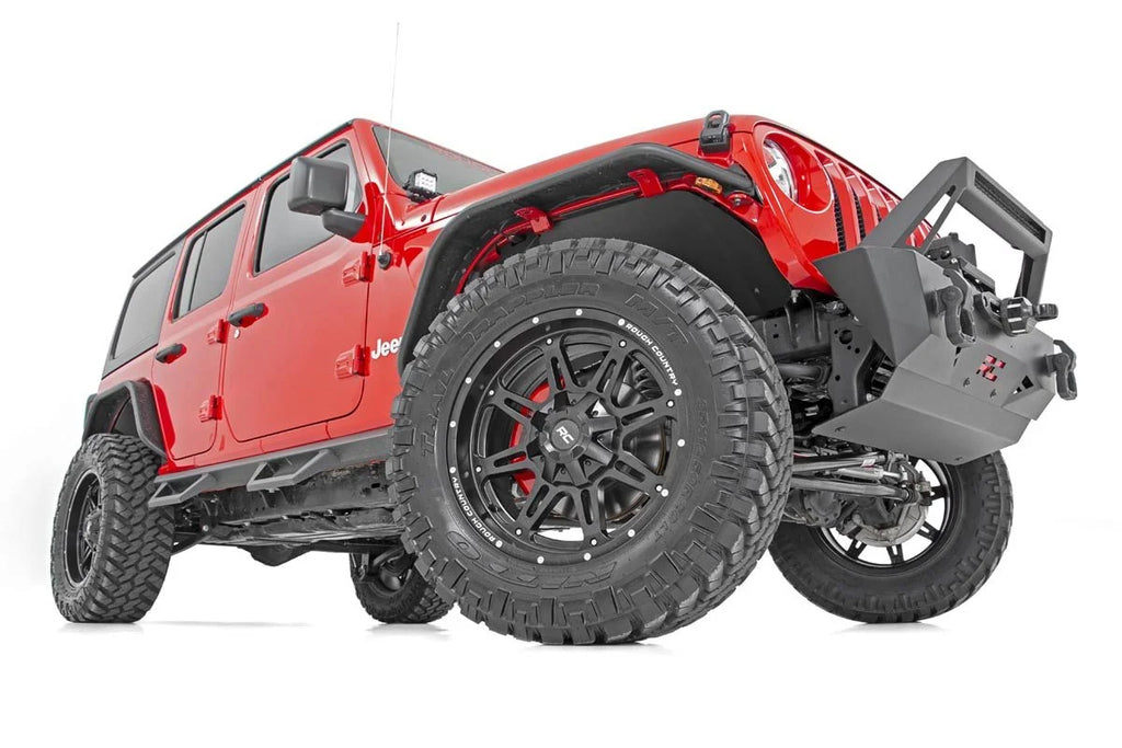 Rough Country Rough Country 94 Series Wheel | One-Piece | Matte Black | 20x9 | 5x5/5x4.5 | -12mm 94209013 - Installation View