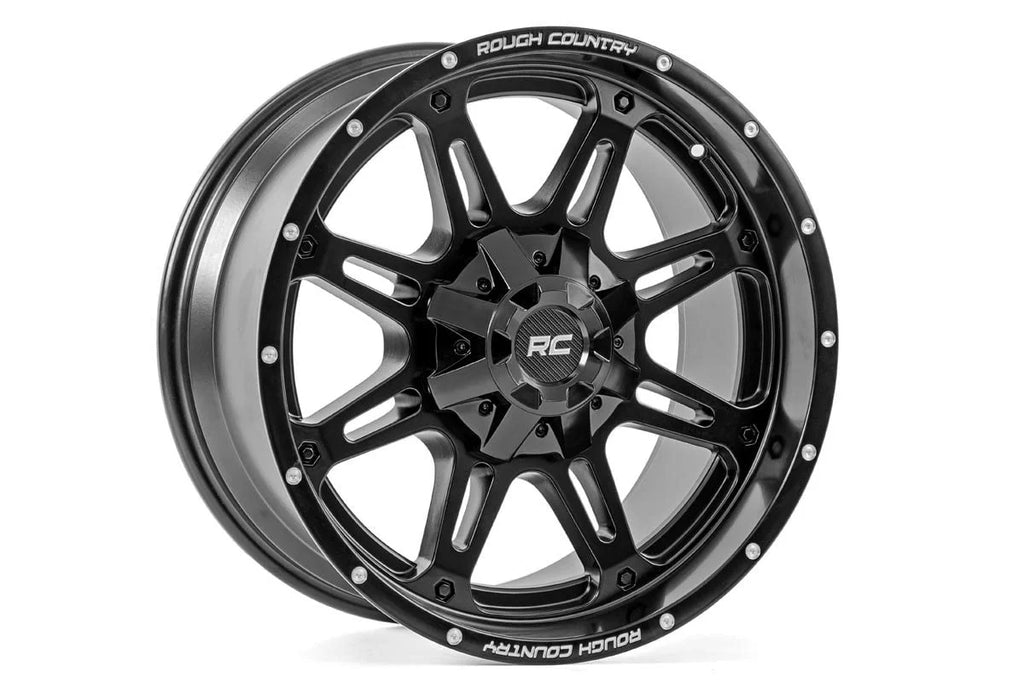 Rough Country Rough Country 94 Series Wheel | One-Piece | Matte Black | 20x9 | 6x5.5/6x135 | 0mm 94209012 - Main Product View