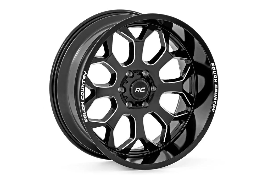 Rough Country Rough Country 96 Series Wheel | One-Piece | Gloss Black | 20x10 | 8x6.5 | -19mm 96201010 - Main Product View