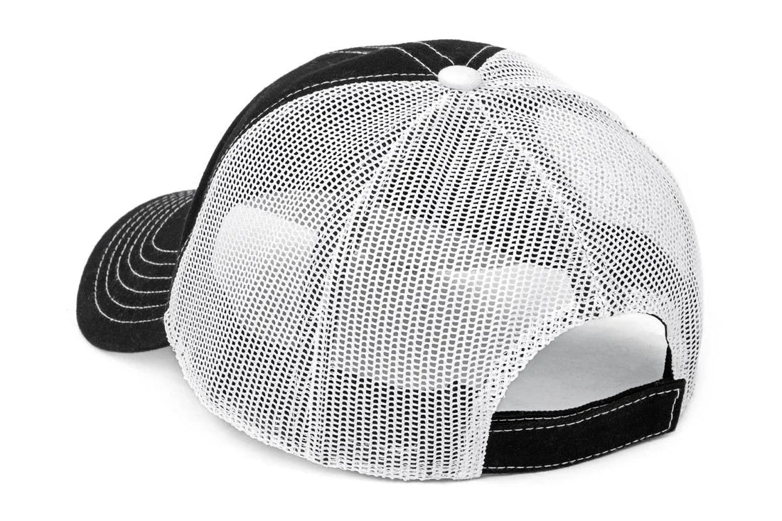 Rough Country Rough Country Hat | White Mesh | Rough Country Patch | Black/Red 84125 - Back View