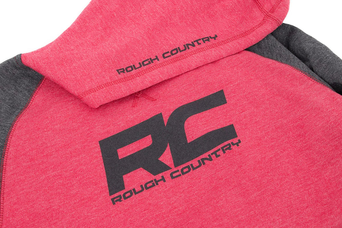 Rough Country Rough Country Hoodie | Heater | Red/Gray | 2XL 840832X - Back View