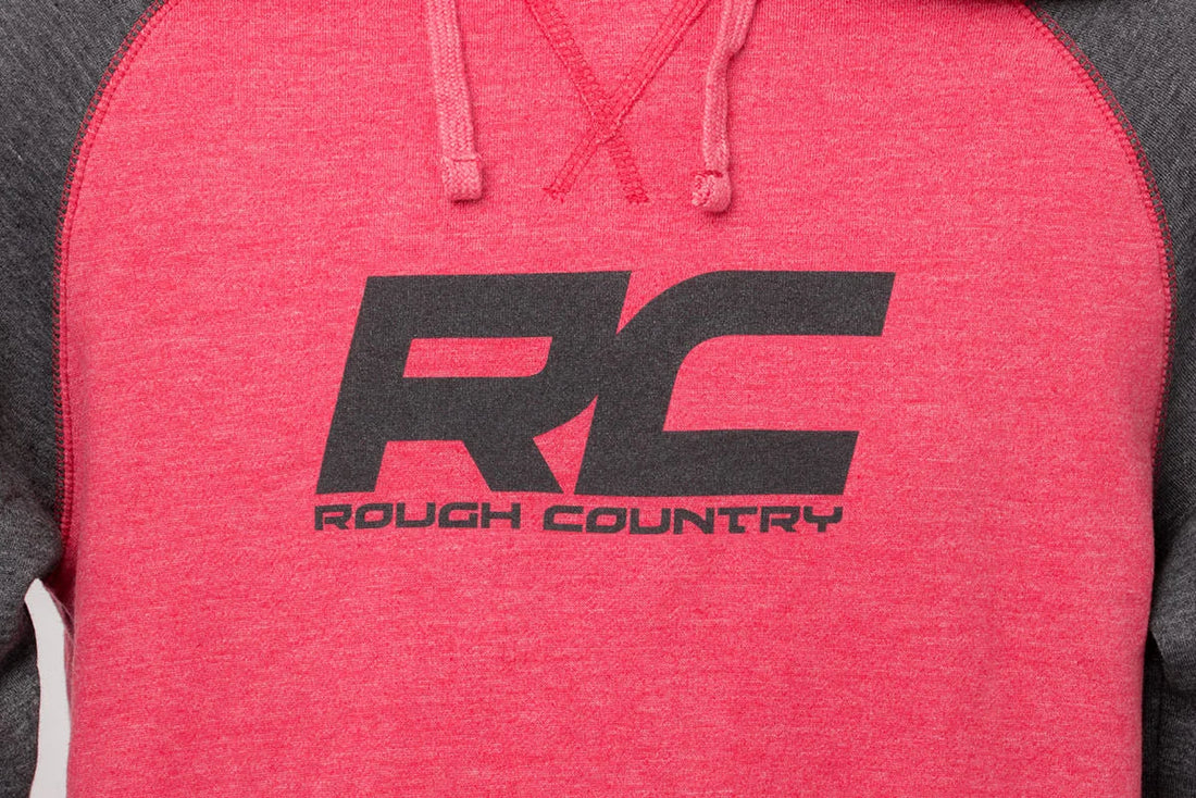 Rough Country Rough Country Hoodie | Heater | Red/Gray | LG 84083LG - Side View