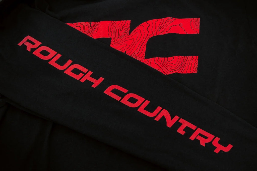 Rough Country Rough Country Long Sleeve | RC Tread Sleeve | Black| XL 84099XL - Top View