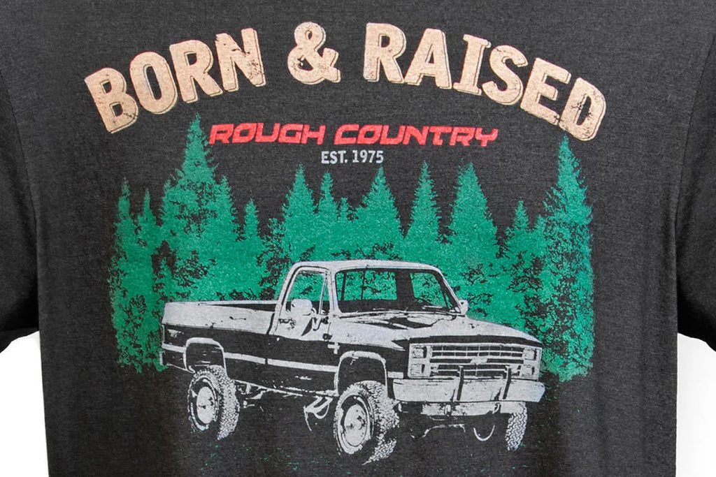 Rough Country Rough Country T-Shirt | Born & Raised | Black | SM 84081SM - Side View