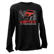Load image into Gallery viewer, Rough Country Rough Country T-Shirt | Long Sleeve | Vertex | Black | SM 84090SM - Main Product View