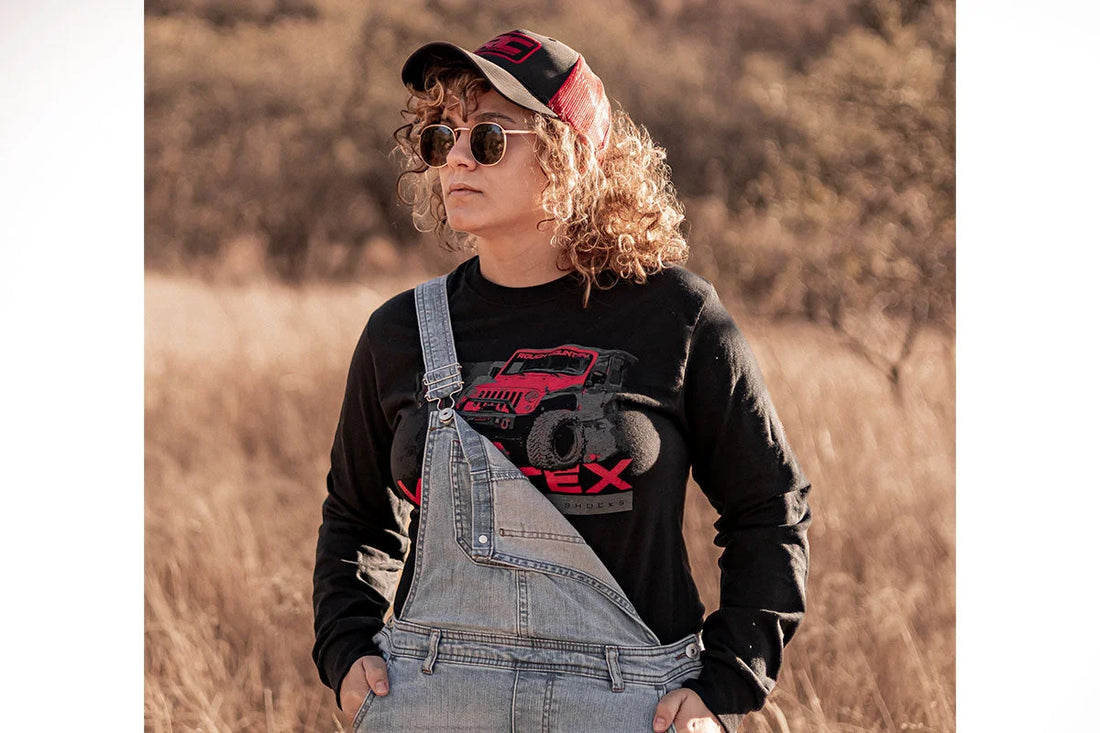 Rough Country Rough Country T-Shirt | Long Sleeve | Vertex | Black | SM 84090SM - Installation View