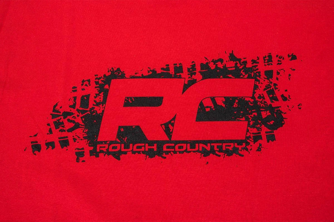 Rough Country Rough Country T-Shirt | Rough Country Tread | Red | Size SM 84033 - Side View