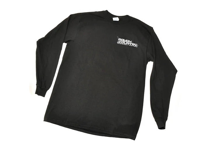 Rough Country Rough Country T-shirt | Long Sleeve | Black | Size MD 84027LS - Front View