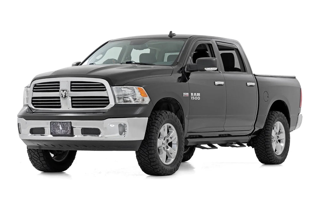 Rough Country SRL2 Adj Aluminum Step | Crew Cab | Ram 1500/2500/3500 2WD/4WD (2010-2018 & Classic) - Side View