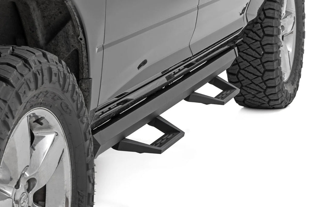 Rough Country SRL2 Adj Aluminum Step | Crew Cab | Ram 1500/2500/3500 2WD/4WD (2010-2018 & Classic) - Back View