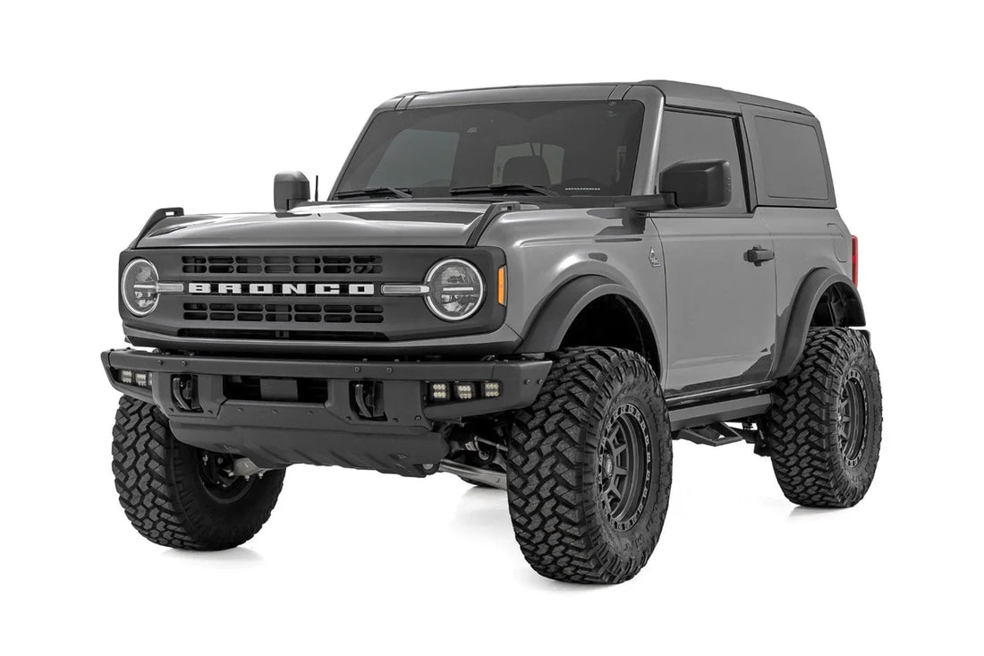 Rough Country SRL2 Adjustable Aluminum Step | 2 Door | Ford Bronco (2 Door) 4WD (2021-2025) - Back View