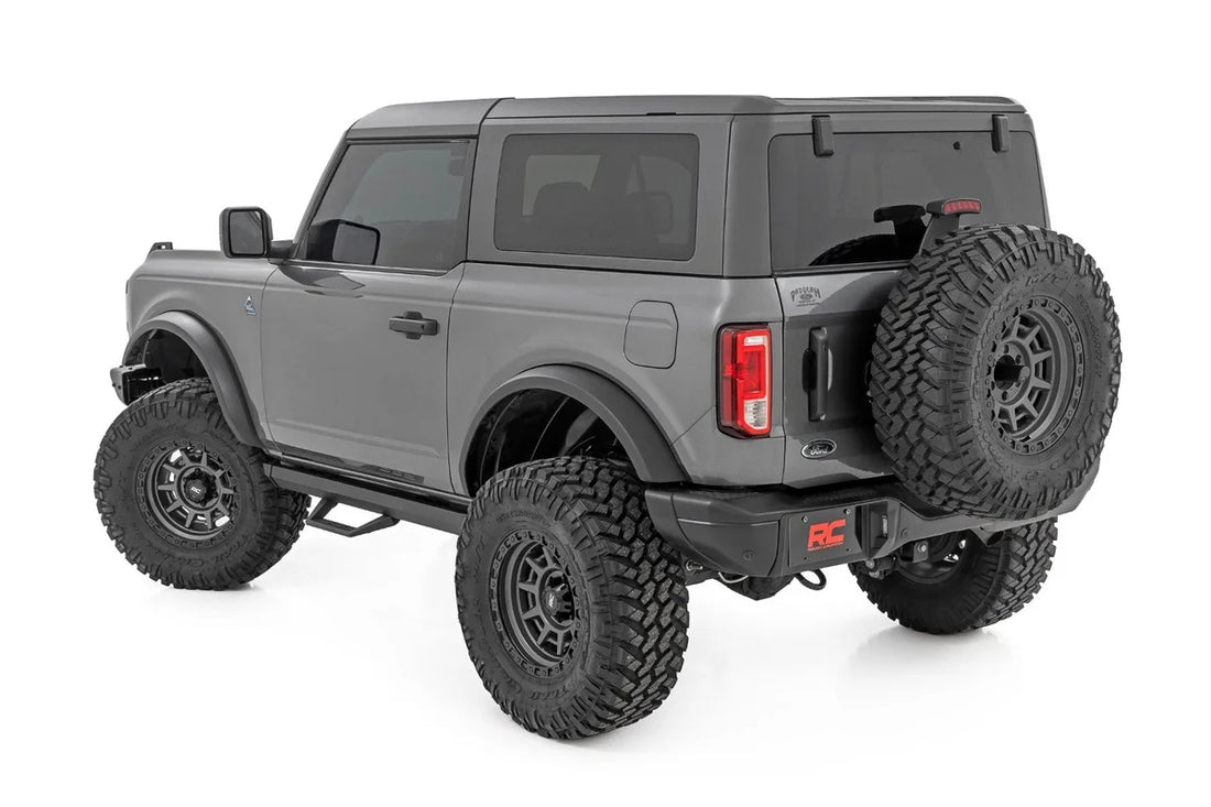 Rough Country SRL2 Adjustable Aluminum Step | 2 Door | Ford Bronco (2 Door) 4WD (2021-2025) - Installation View