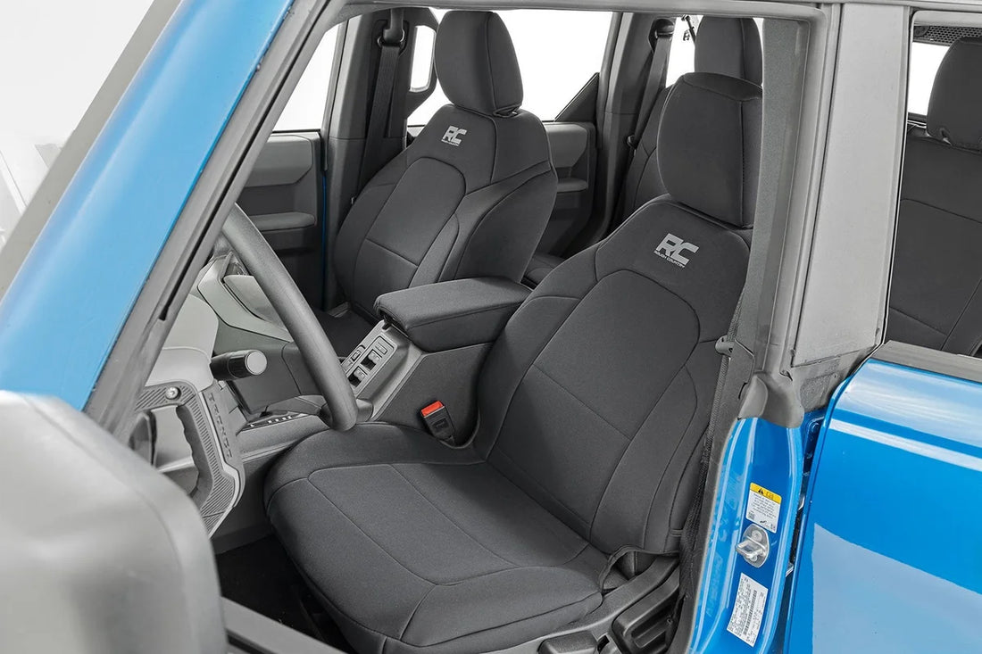 Rough Country Seat Covers | Bucket Seats | FR & RR | Ford Bronco 4WD (2021-2024) 91045 - Side View