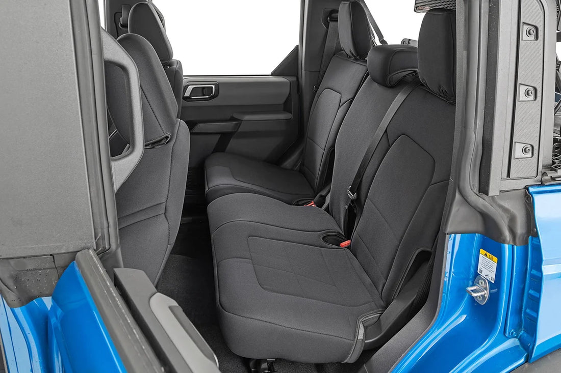 Rough Country Seat Covers | Bucket Seats | FR & RR | Ford Bronco 4WD (2021-2024) 91045 - Rear View