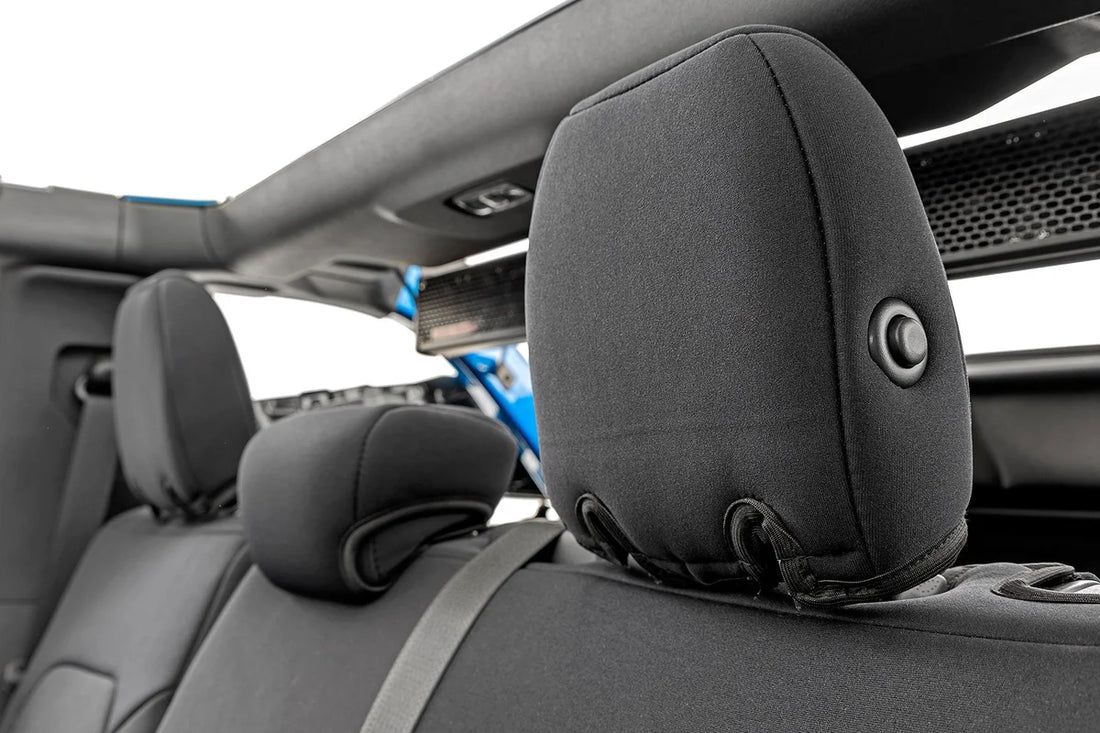 Rough Country Seat Covers | Bucket Seats | FR & RR | Ford Bronco 4WD (2021-2024) 91045 - Additional View 5