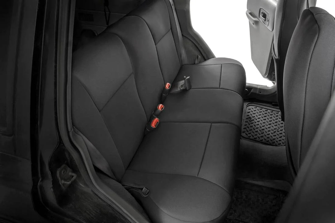 Rough Country Seat Covers | Detachable Headrest FR & RR | Jeep Cherokee XJ 2WD/4WD (97-01) 91023 - Detail View