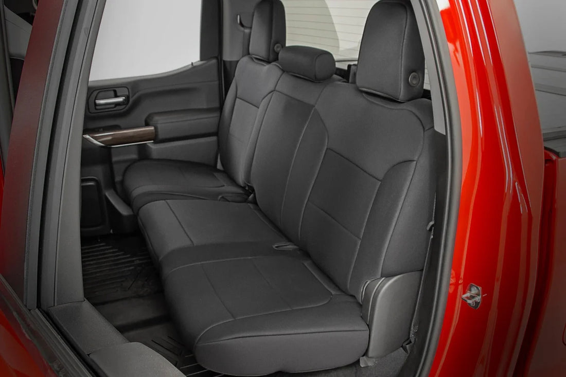 Rough Country Seat Covers | FR 40/40/20 & RR Arm Rest | Chevy/GMC 1500 (19-24) 91036 - Detail View