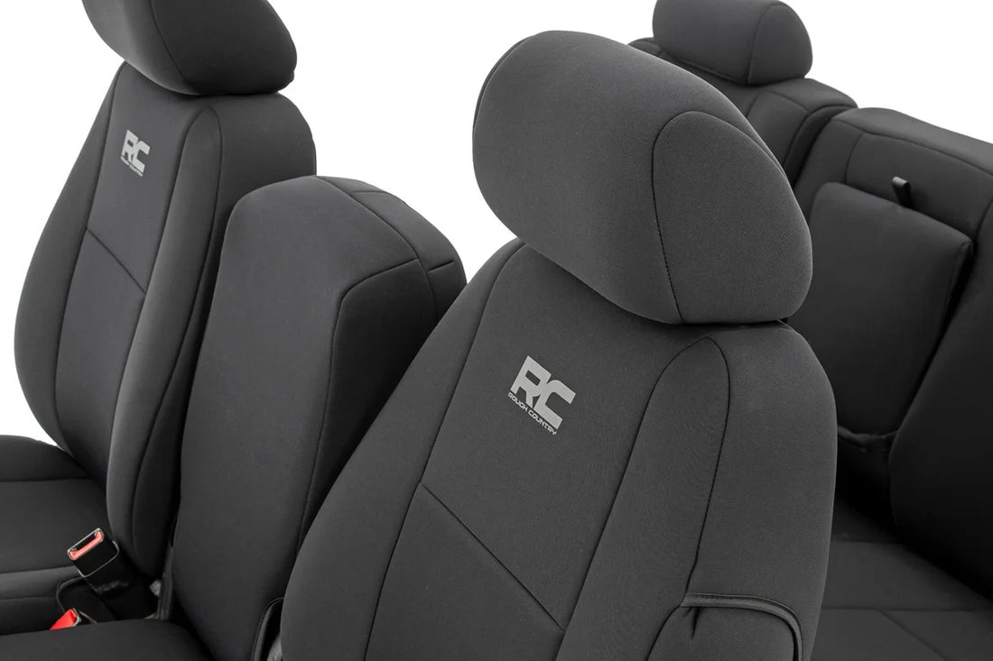Rough Country Seat Covers | FR 40/40/20 & RR Full Bench | Chevy/GMC 1500/2500HD (07-13) 91033 - Side View