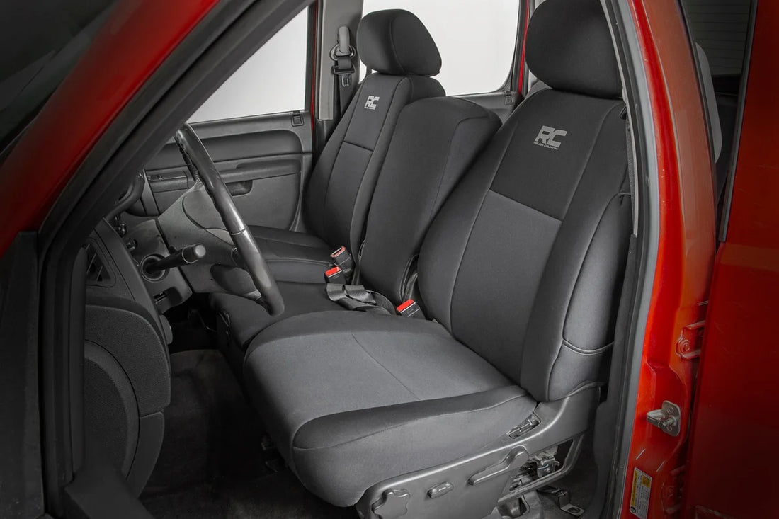 Rough Country Seat Covers | FR 40/40/20 & RR Full Bench | Chevy/GMC 1500/2500HD (07-13) 91033 - Back View